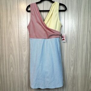 NWT Women's Lands' End Tummy Control Surplice One-Piece Swim Dress Size 14